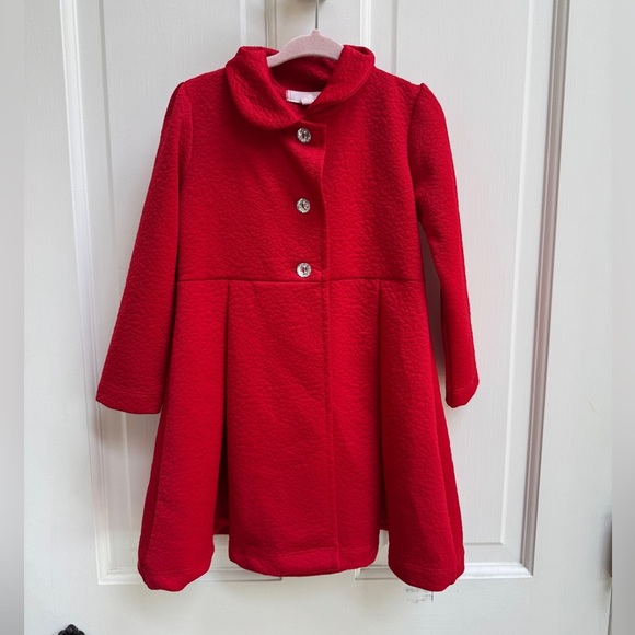 Nannette Other - NWOT Nannette 3T Girls Red Formal Pea Coat for Special Occassions
